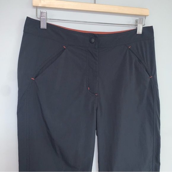 L.L. Bean Crop Pants Women’s Size 10 Charcoal Grey Nylon Hiking Capris Ripstop‎ - Picture 6 of 6